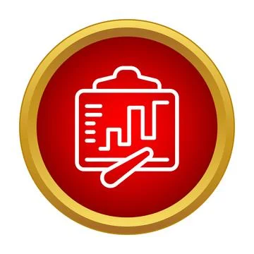 Analyzing business data and financial statistics report icon イラスト素材