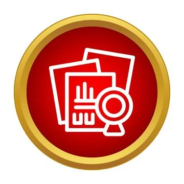 Analyzing business data and financial reports icon design Stock Illustration