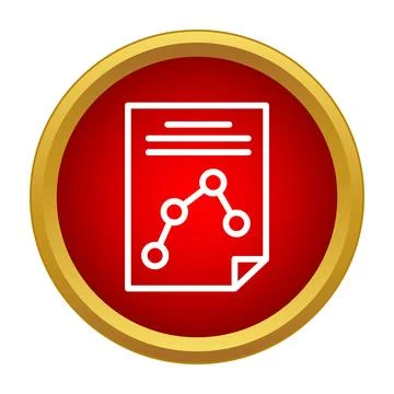 Analyzing business data and financial statistics report button 库存插图