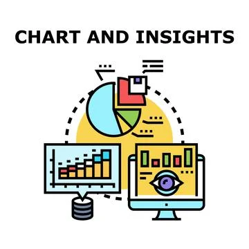 Analyzing business data and generating insights from analytics Illustrazione stock