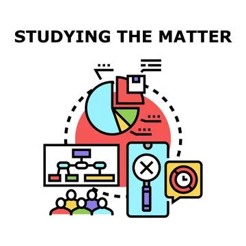 Analyzing business data and researching information concepts Stock Illustration