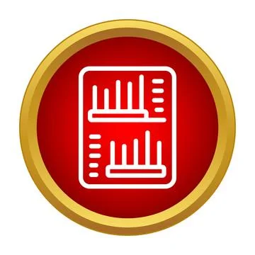 Analyzing business data with bar chart icon Stockillustratie