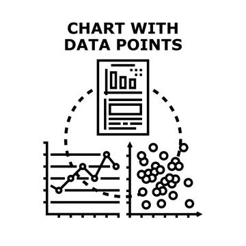 Analyzing business data with charts and graphs Stock Illustration