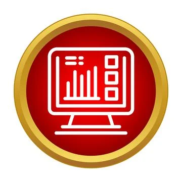 Analyzing business data on a desktop computer screen イラスト素材