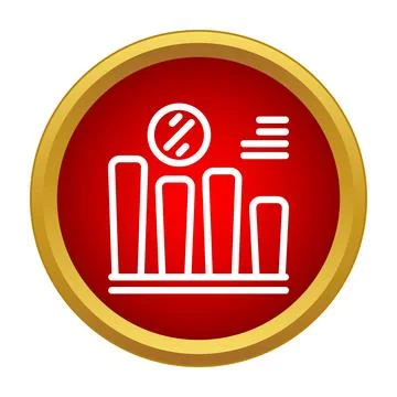 Analyzing business data with financial bar charts and icon イラスト素材