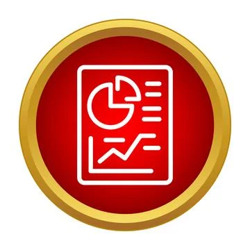 Analyzing business data with financial report icon Illustrazione stock