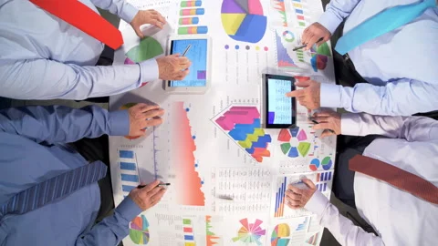 Analyzing Business Data Meeting  Stock Footage 194897799