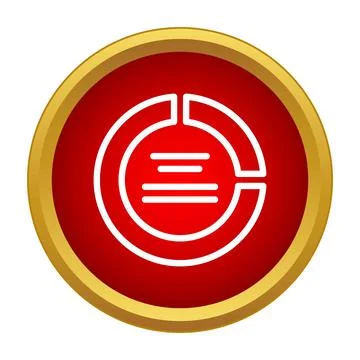 Analyzing business data with percentage pie chart icon Stock Illustration
