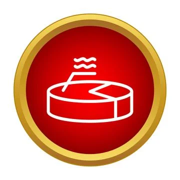 Analyzing business data with pie chart visualization icon Stock Illustration