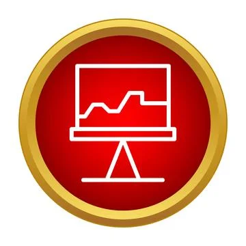 Analyzing business data with a presentation board chart Stock Illustration