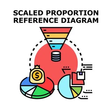 Analyzing business data proportion with financial diagram Illustrazione stock