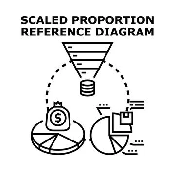 Analyzing business data proportion with financial diagram Illustrazione stock
