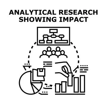 Analyzing business data for research and impact Stock Illustration