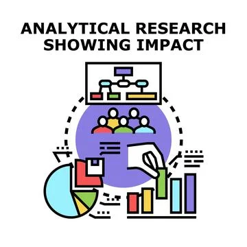 Analyzing business data for research and impact Stockillustratie