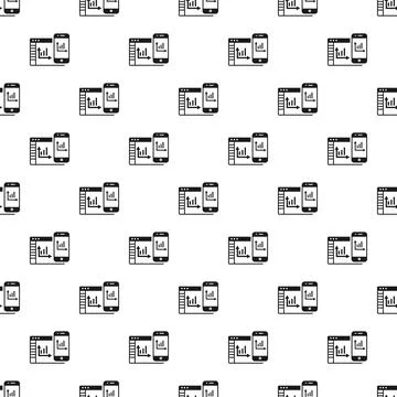 Analyzing business data with responsive design pattern Illustrazione stock