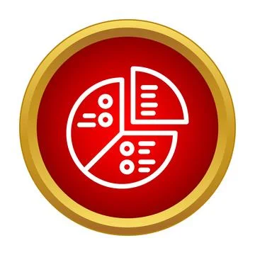 Analyzing business data with a segmented pie chart icon Illustrazione stock