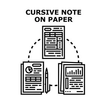 Analyzing business documents and financial reports concept Stock Illustration