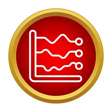Analyzing business finance data with a statistical chart icon Stock Illustration
