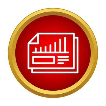 Analyzing business financial data chart report icon Stockillustratie
