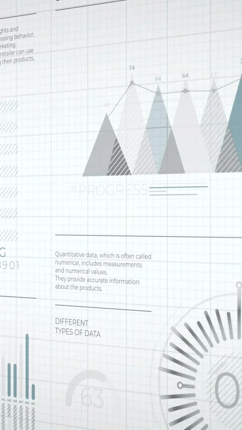 Analyzing business financial data with dashboard charts and graphs Stock Footage 345667180