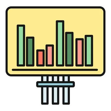 Analyzing business growth with bar chart data visualization 스톡 일러스트