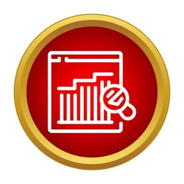 Analyzing business growth with data chart icon 스톡 일러스트
