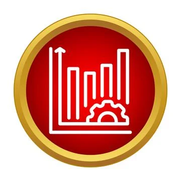 Analyzing business growth with data reports and settings icon Stock Illustration