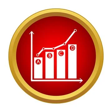 Analyzing business growth with increasing bar chart and line graph Stock Illustration