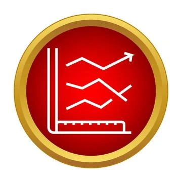 Analyzing business growth with an increasing line graph icon Stock Illustration