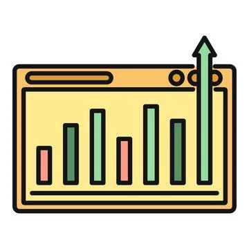 Analyzing business growth statistics on a browser window イラスト素材