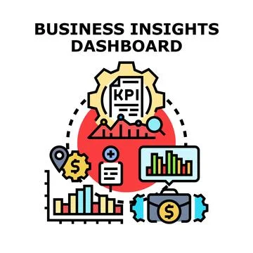 Analyzing business insights dashboard for data management Illustrazione stock