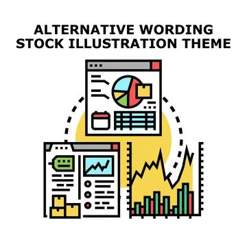 Analyzing business metrics, data reporting, and financial information Stock Illustration