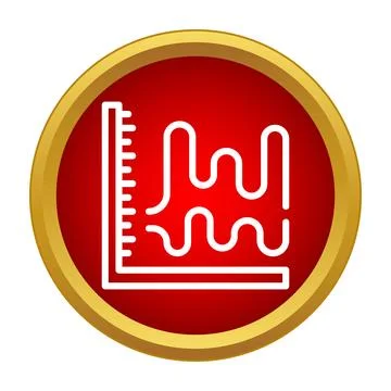 Analyzing business metrics with fluctuating data chart icon Stockillustratie