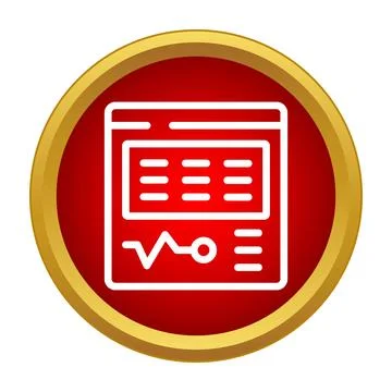 Analyzing business performance data on a digital dashboard icon Stock Illustration