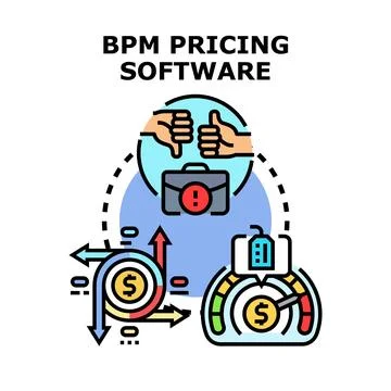 Analyzing business process management pricing software decisions Stock Illustration