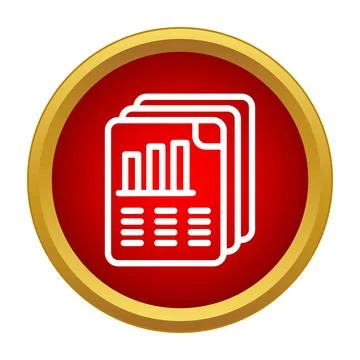Analyzing business reports with data analytics icon Illustrazione stock