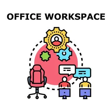 Analyzing business workflow and effective team communication Stock Illustration