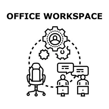 Analyzing business workflow and effective team communication Stock Illustration