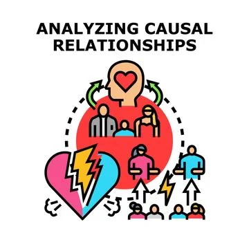 Analyzing causal relationships in family problems and emotional conflict Stock Illustration