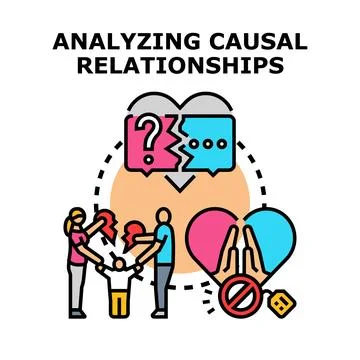 Analyzing causal relationships in family problems and solutions イラスト素材