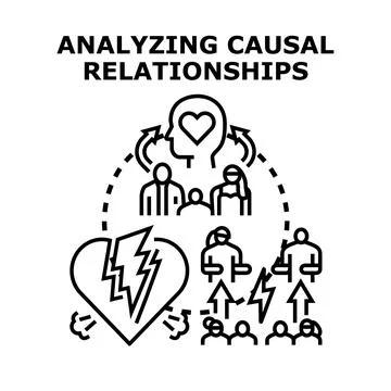 Analyzing causal relationships in family problems and emotional conflict イラスト素材