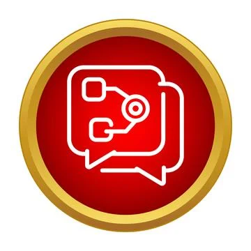 Analyzing communication network flow in chat bubbles 스톡 일러스트