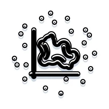 Analyzing complex data point cloud with coordinate system Stock Illustration