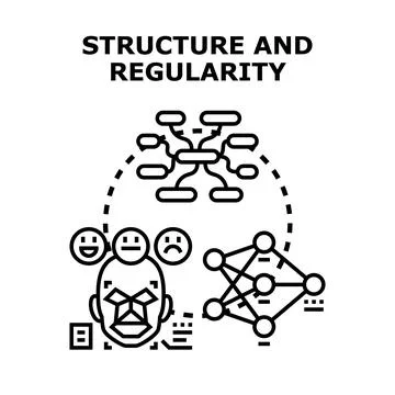 Analyzing complex data structure and regularity concept 스톡 일러스트