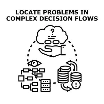 Analyzing complex decision flows and identifying problems Illustration