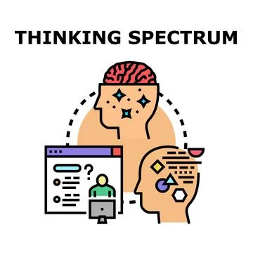Analyzing complex information developing creative thinking concept Stock Illustration