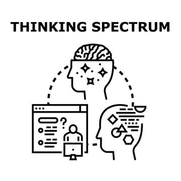 Analyzing complex information developing creative thinking concept Stock-Illustration