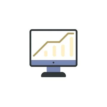 Analyzing Computer Monitor Statistics for Data Insights Stock Illustration
