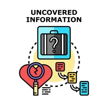 Analyzing concealed secrets and sensitive documents Stock Illustration