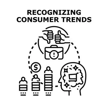 Analyzing consumer behavior and marketing engagement concept Stock Illustration